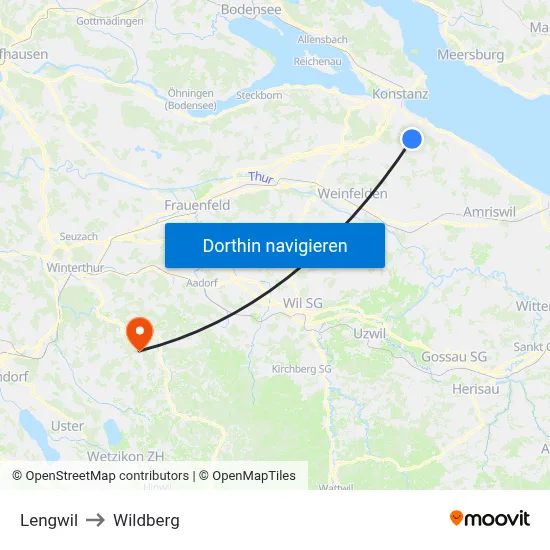 Lengwil to Wildberg map