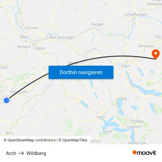 Arch to Wildberg map