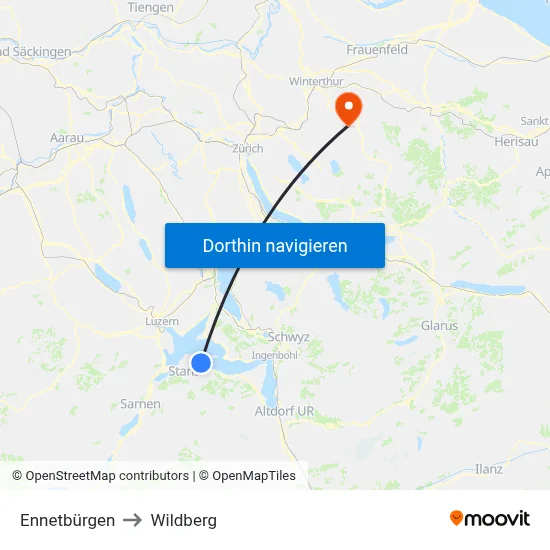 Ennetbürgen to Wildberg map