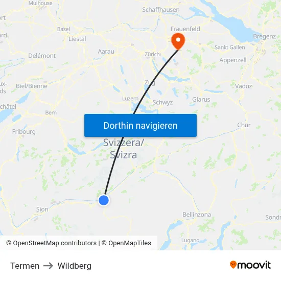 Termen to Wildberg map