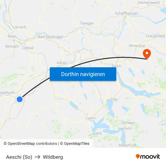 Aeschi (So) to Wildberg map
