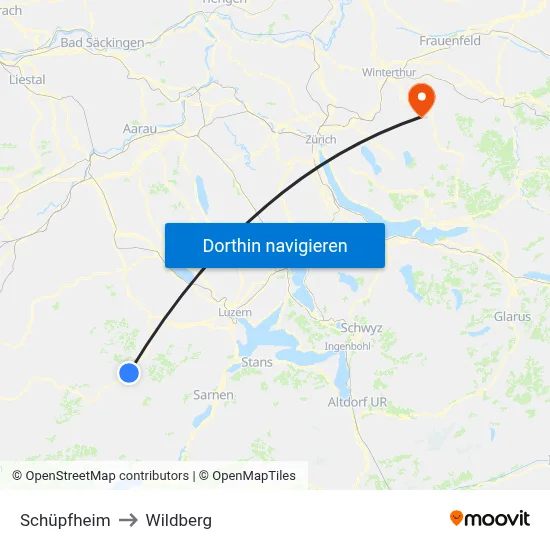 Schüpfheim to Wildberg map