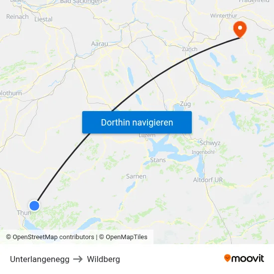 Unterlangenegg to Wildberg map