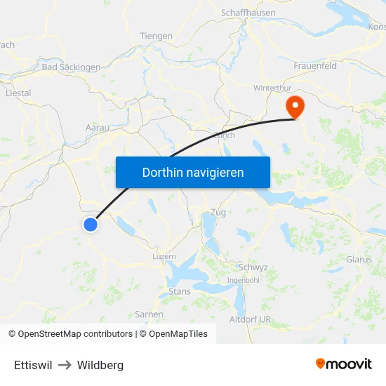 Ettiswil to Wildberg map