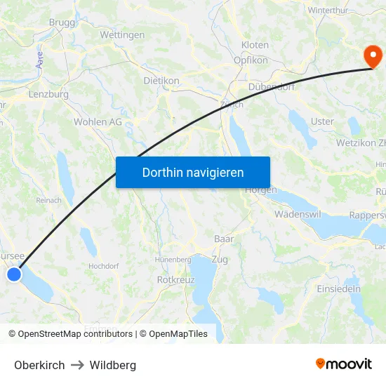 Oberkirch to Wildberg map