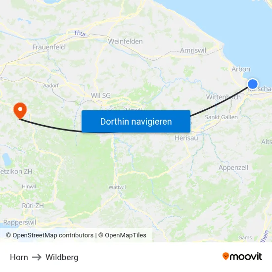 Horn to Wildberg map