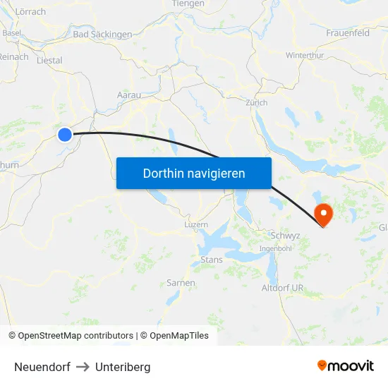 Neuendorf to Unteriberg map