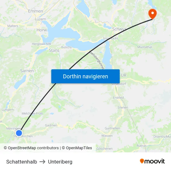 Schattenhalb to Unteriberg map