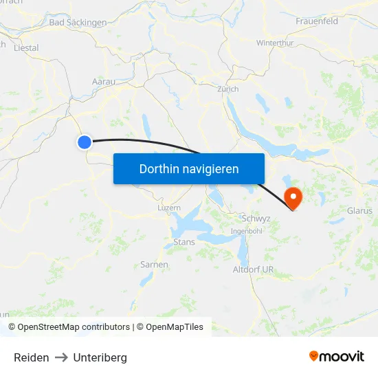 Reiden to Unteriberg map