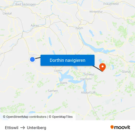 Ettiswil to Unteriberg map
