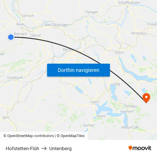 Hofstetten-Flüh to Unteriberg map
