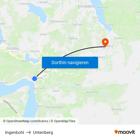 Ingenbohl to Unteriberg map