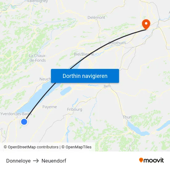 Donneloye to Neuendorf map