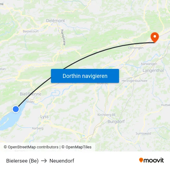 Bielersee (Be) to Neuendorf map