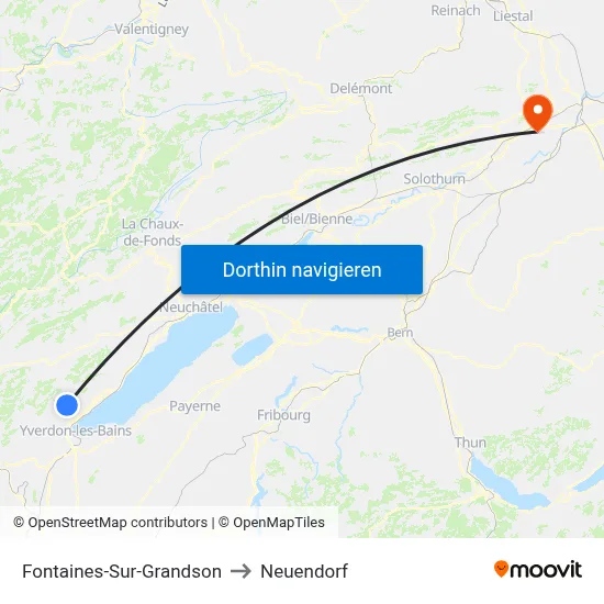 Fontaines-Sur-Grandson to Neuendorf map