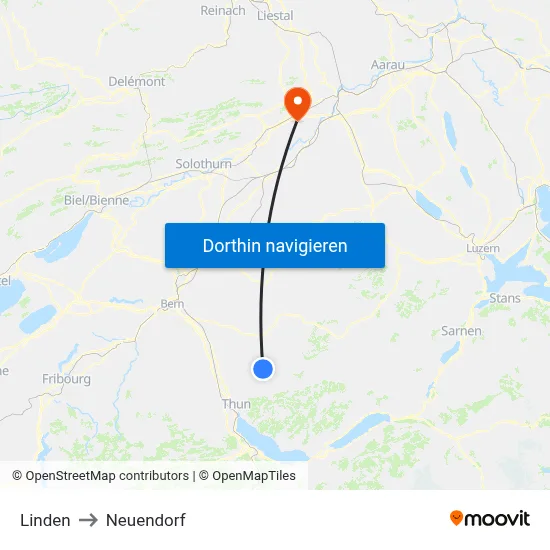 Linden to Neuendorf map