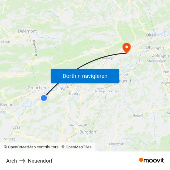 Arch to Neuendorf map