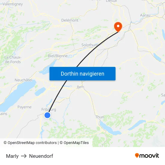 Marly to Neuendorf map