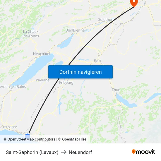 Saint-Saphorin (Lavaux) to Neuendorf map