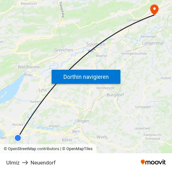Ulmiz to Neuendorf map