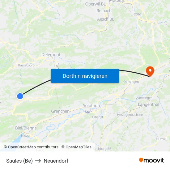 Saules (Be) to Neuendorf map
