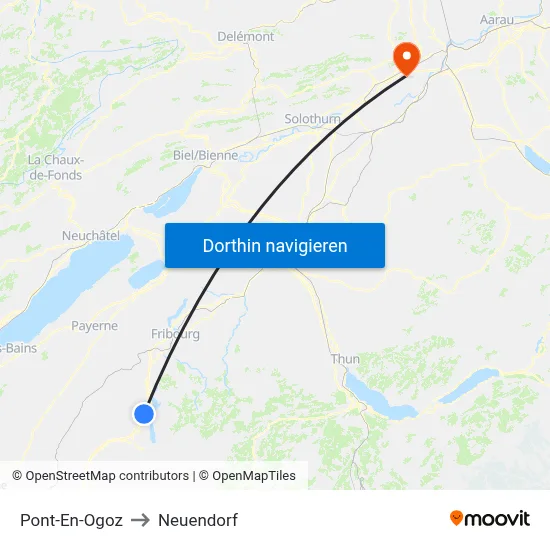 Pont-En-Ogoz to Neuendorf map