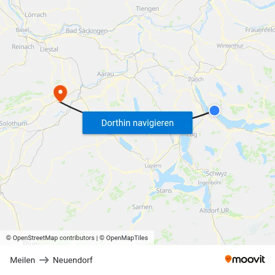 Meilen to Neuendorf map