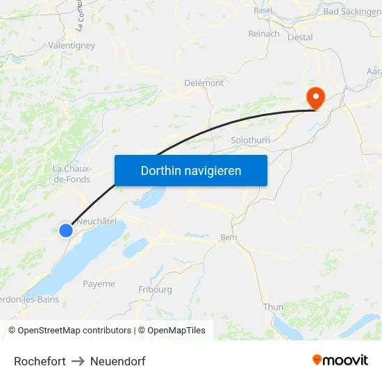 Rochefort to Neuendorf map