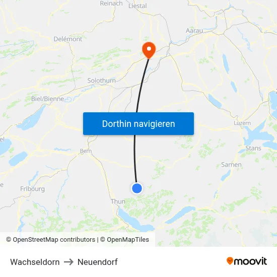 Wachseldorn to Neuendorf map