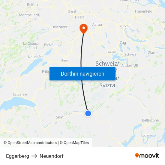 Eggerberg to Neuendorf map