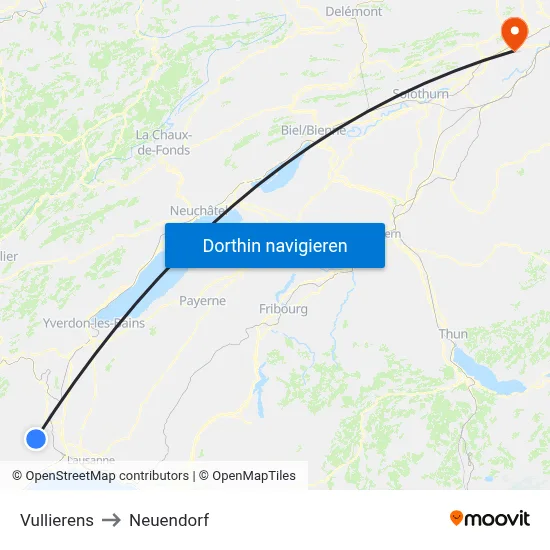 Vullierens to Neuendorf map