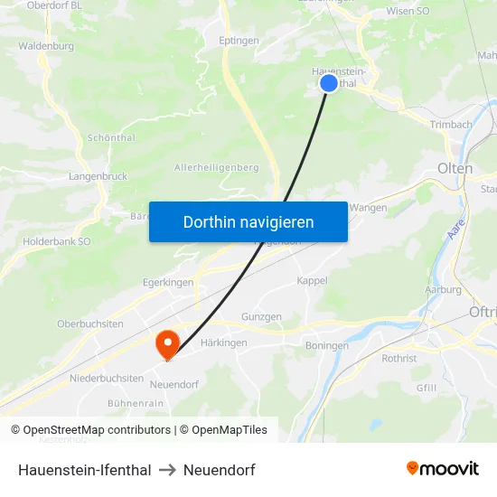 Hauenstein-Ifenthal to Neuendorf map
