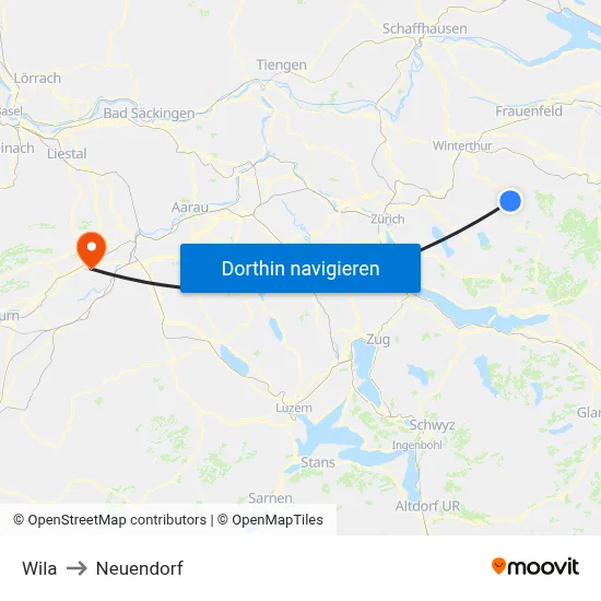 Wila to Neuendorf map