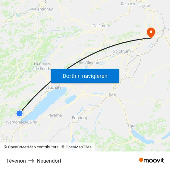 Tévenon to Neuendorf map