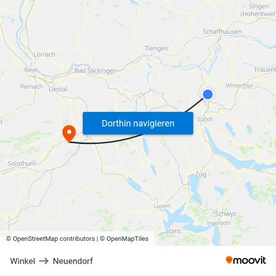 Winkel to Neuendorf map