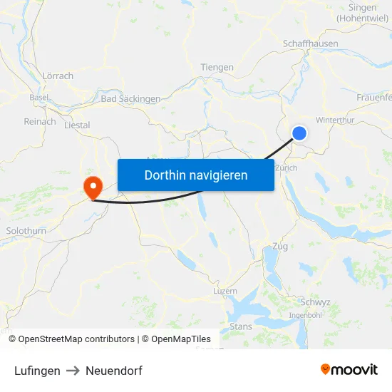 Lufingen to Neuendorf map