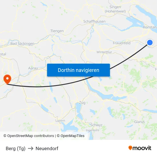 Berg (Tg) to Neuendorf map