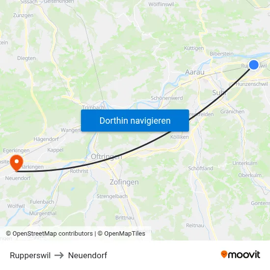 Rupperswil to Neuendorf map