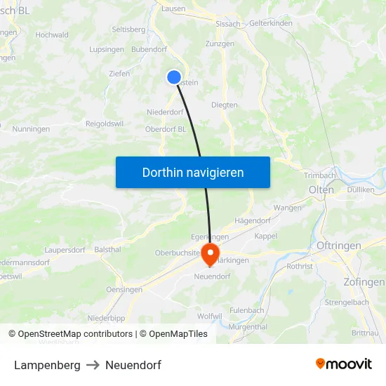 Lampenberg to Neuendorf map