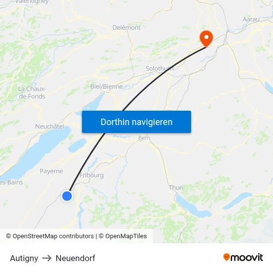 Autigny to Neuendorf map