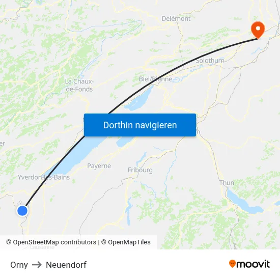 Orny to Neuendorf map