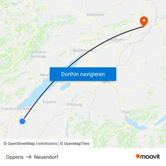 Oppens to Neuendorf map