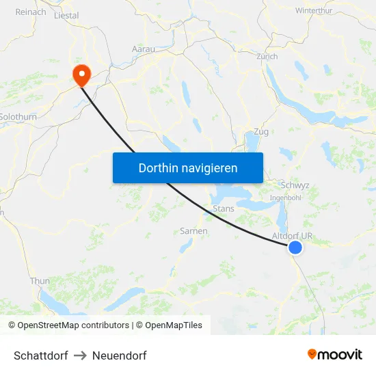 Schattdorf to Neuendorf map