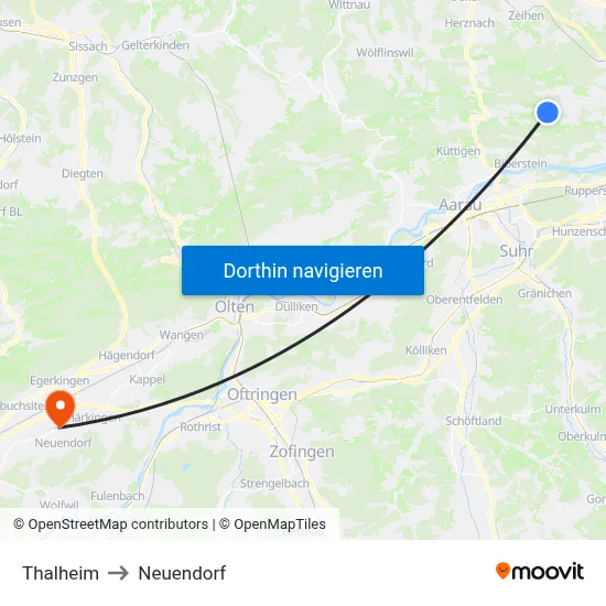 Thalheim to Neuendorf map