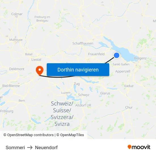 Sommeri to Neuendorf map