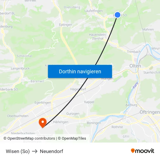 Wisen (So) to Neuendorf map
