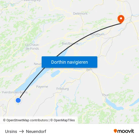 Ursins to Neuendorf map