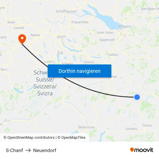 S-Chanf to Neuendorf map