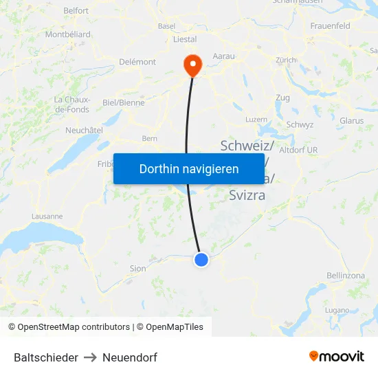 Baltschieder to Neuendorf map
