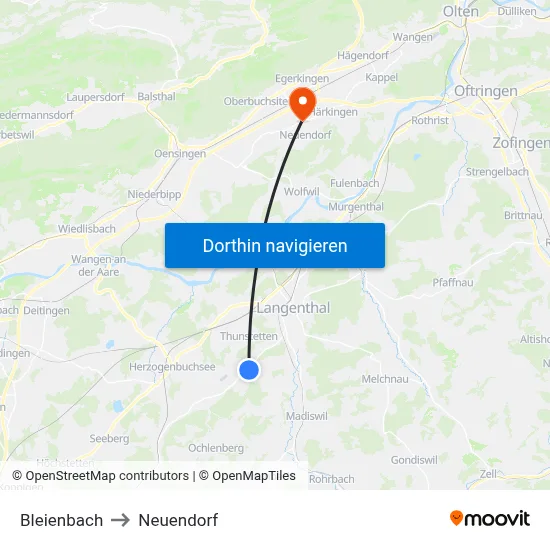 Bleienbach to Neuendorf map